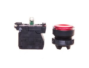 Przycisk sterowniczy 22mm czerwony z samopowrotem z podświetleniem 1Z 1R XB5AW34M5