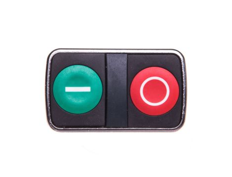 Napęd przycisku podwójny zielony/czerwony /O-I/bez podświetlenia z samopowrotem ZB4BA7341