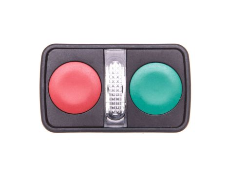 Napęd przycisku podwójny zielony/czerwony /O-I/ z podświetleniem z samopowrotem ZB5AW7A3740