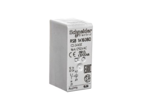 Przekaźnik interfejsowy 1P 16A 24V DC AgNi RSB1A160BD