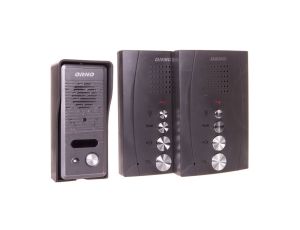 Zestaw domofonowy jednorodzinny z interkomem bezsłuchawkowy czarny ELUVIO INTERCOM OR-DOM-RE-920/B