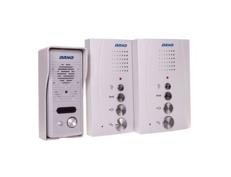 Zestaw domofonowy jednorodzinny z interkomem bezsłuchawkowy szary ELUVIO INTERCOM OR-DOM-RE-920/G