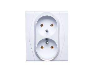 FESTA Gniazdo podwójne z/u 16A IP20 białe GPT-2x2P+Z 0872-00