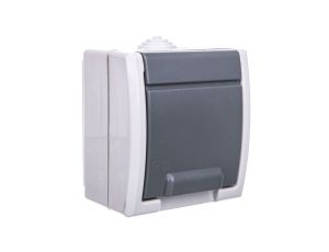 AQUANT Gniazdo hermetyczne pojedyncze SCHUKO n/t IP55 szare 1244-10