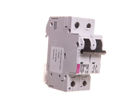 Wyłącznik nadprądowy 2P C 2A 6kA DC ETIMAT10 002138708
