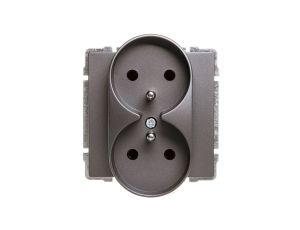 KOS66 Gniazdo podwójne z/u grafit 666049