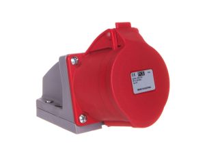 Gniazdo stałe 32A 7P 400V czerwone IP44 127-6V