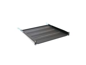 Półka 19cali 1U G/450 czarna (RAL 9005) z podporą TN-19-450-1U-BK
