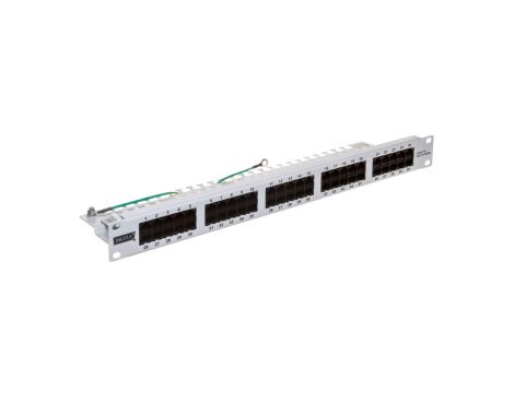 Patch panel telefoniczny ISDN 19cali 50xRJ45 U/UTP kat.3 1U szary DN-91350-1