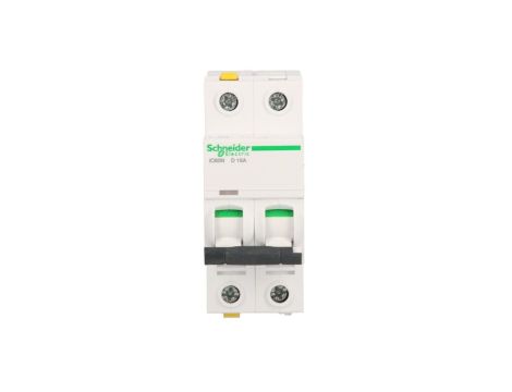 Wyłącznik nadprądowy 2P D 16A 6kA AC iC60N-D16-2 A9F05216