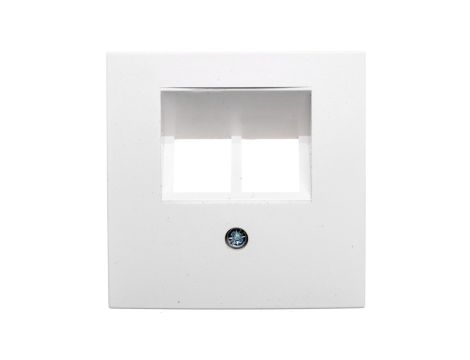 Berker B1/B3/B7 Płytka czołowa podwójna do gniazda przyłączeniowego UAE biała 14091909