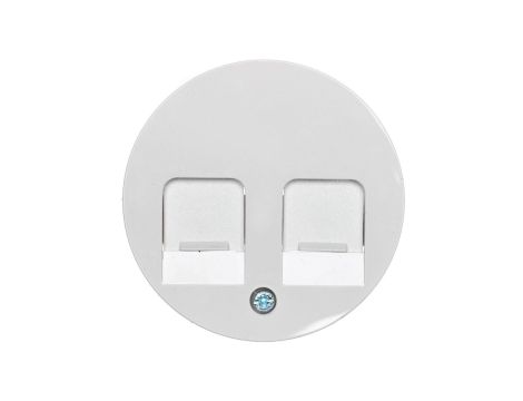 Berker R.1/R.3 Element centralny z zasuwami chroniącymi przed kurzem biały, połysk 11812089