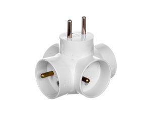 Rozgałeźnik wtyczkowy 4x2P+Z biały R-48