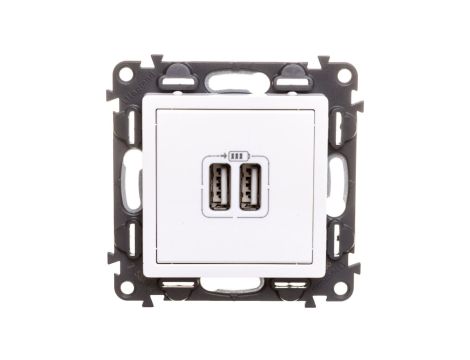 VALENA LIFE Ładowarka z gniazdem 2xUSB biały 753112
