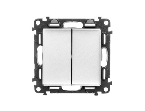 VALENA LIFE Przycisk przełączny podwójny aluminium 752318
