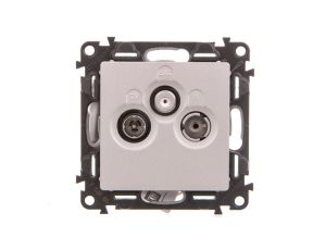 VALENA LIFE Gniazdo antenowe RTV/SAT przelotowe aluminium 753365