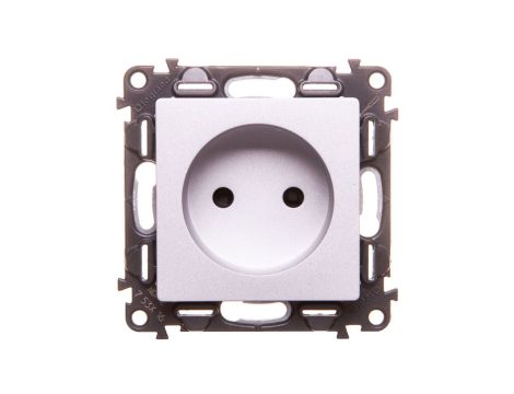 VALENA LIFE Gniazdo pojedyncze b/u aluminium 753316
