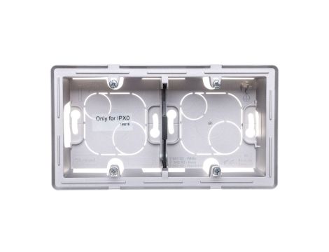 VALENA LIFE Puszka natynkowa podwójna aluminium 754212