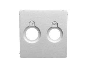 VALENA LIFE Plakietka gniazda antenowego aluminium 754822