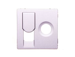 VALENA LIFE Plakietka gniazda teleinformatycznego TV/RJ45 aluminium 754832