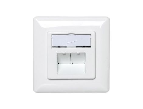 Gniazdo teleinformatyczne natynkowe 2x RJ45 STP kat. 5e DN-9002-N