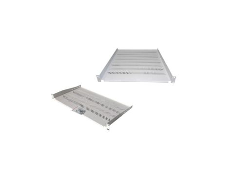 Półka 19 cali 1U G/450 szara (RAL 7035) z podporą TN-19-450-1U-GY