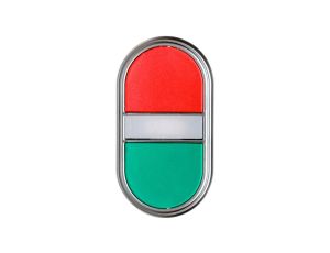 Przycisk sterowniczy 22mm podwójny czerwono/ zielony podświetlany z samopowrotem bez adaptera LPCBL7113