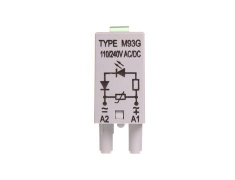 Moduł sygnalizacyjny LV (dioda LED zielony + warystor V) 110-230V AC/DC M93G szary 854860