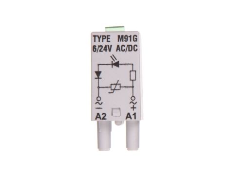 Moduł sygnalizacyjny LV (dioda LED zielony + warystor V) 6-24 V AC/DC M91G szary 854856