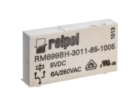 Przekaźnik miniaturowy 1P 6A 5V DC PCB AgSnO2 RM699BH-3011-85-1005 2613698