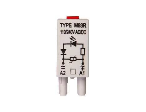 Moduł sygnalizacyjny LV (dioda LED czerwony + warystor V) 110-230 V AC/DC M93R szary 854861