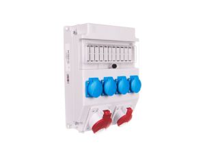 Rozdzielnica 1x32A 5P/ 1x16A 5P 4x250V okienko IP54, ROS 11/X-21 A