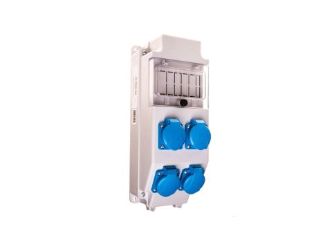 Rozdzielnica 4x250V okienko IP54 ROS 5/X-16 A