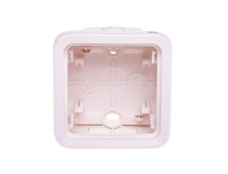 PLEXO55 Puszka natynkowa antybakteryjna pojedyncza biała 070741