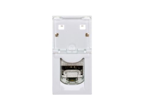MOSAIC Gniazdo komputerowe pojedyncze RJ45 kat.6a STP 1M białe 076573