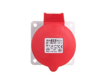 Gniazdo tablicowe proste 32A 4p 400V 6h IP44 13011