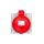 Gniazdo tablicowe 5P 16A 400V czerowne IP44 P17 TEMPRA PRO 555189
