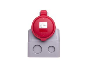 Gniazdo stałe 5P 32A 400V czerwone IP44 P17 TEMPRA PRO 555259