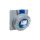 Gniazdo tablicowe 3P 16A 230V niebieskie IP67 P17 TEMPRA PRO 555384