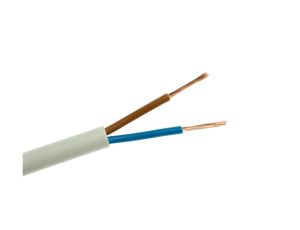 Przewód mieszkaniowy H03VV-F (OMY) 2x1,5 biały 300/300V /100m/