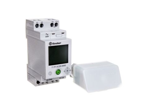 Wyłącznik zmierzchowy/czasowy 1P 16A 230V AC wyjście pom. dla 19.91 11.91.8.230.0000