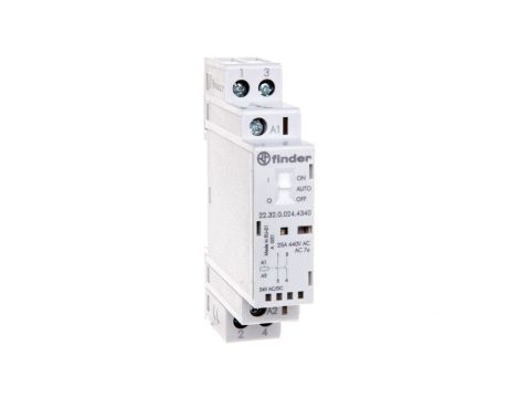 Stycznik modułowy 2Z 25A 24V AC/DC funkcja Auto-On-Off wskaźnik zadziałaniua + LED 17,5mm 22.32.0.024.4340