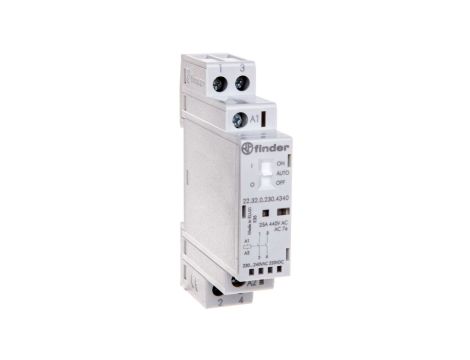 Stycznik modułowy 2Z 25A 230V AC/DC funkcja Auto-On-Off, wskaźnik zadziałaniua + LED 17,5mm 22.32.0.230.4340