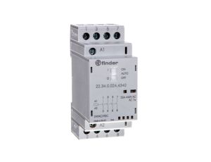 Stycznik modułowy 4Z 25A 24V AC/DC funkcja Auto-On-Off, wskaźnik zadziałania + LED, 35mm 22.34.0.024.4340