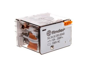 Przekaźnik 4P 12A 230V AC przycisk testujący, mechaniczny wskaźnik zadziałania 56.34.8.230.0040