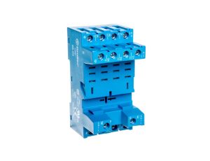 Gniazdo do przekaźników serii 56.34 modułów 99.02, 86.00 i 86.30, zaciski śrubowe, montaż na szynę DIN (klip metalowy) 96.04SMA