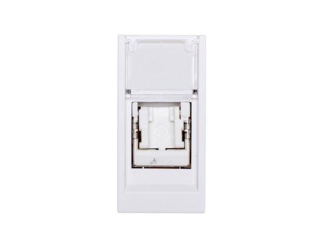 Systo Gniazdo komputerowe pojedyncze RJ45 Cat.5E FTP 1 moduł biały WS213