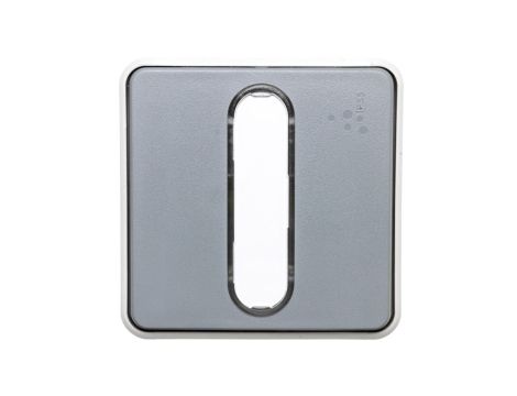 PLEXO55 Przycisk jednobiegunowy z podświetleniem szary 069543