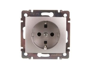 VALENA Gniazdo pojedyncze SCHUKO aluminium 770121