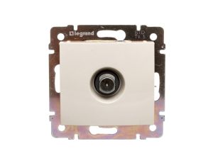 VALENA Gniazdo antenowe TV końcowe kremowe 774331